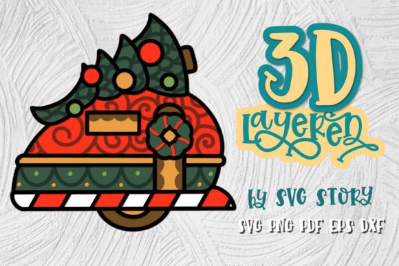 3D Layered Christmas Camper 03 SVG Design Guide