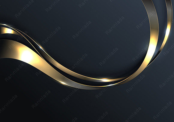 Abstract Luxury 3D Golden Wave Lines: A Visual Masterpiece