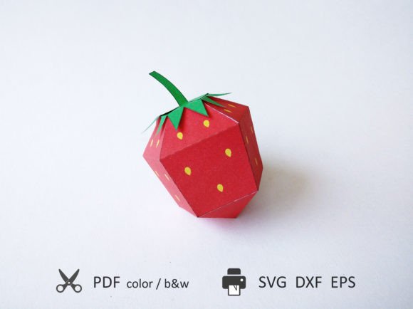 Bringing Digital Designs to Life: The Strawberry 3D Papercraft Toy SVG Experience
