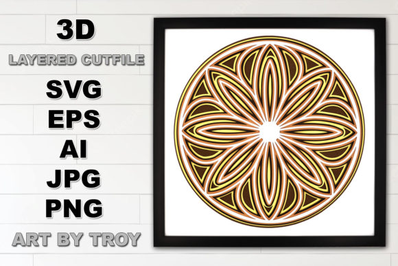 Craft Stunning 3D Mandalas with Layered SVG File 1