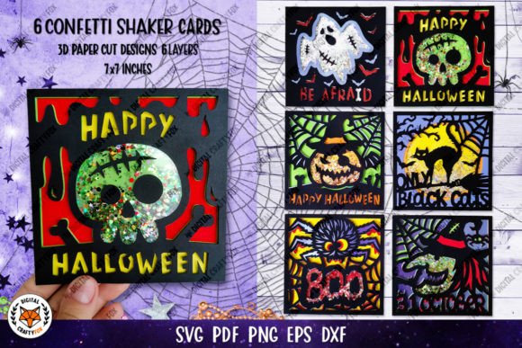 Crafting Interactive 3D Halloween Card Confetti Shaker SVG Designs for Professional and Hobbyist Use
