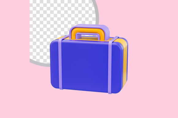 Elevate Your Brand with a Realistic Glossy Briefcase Icon 3d