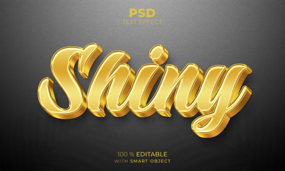 Elevate Your Designs with a Premium Shiny Gold 3D Editable Text Effect