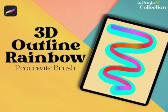 Elevating Digital Artistry: The Strategic Impact of the 3D Outline Rainbow Procreate Brush