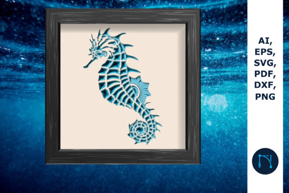 Elevating Digital Craftsmanship: The Strategic Value of 3D Shadow Box Seahorse Paper Cut SVG Designs