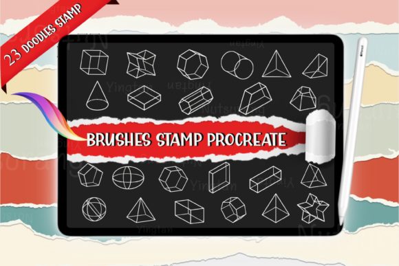 Elevating Digital Design: The Strategic Value of Geometric 3D Shape Brush Stamps in Procreate
