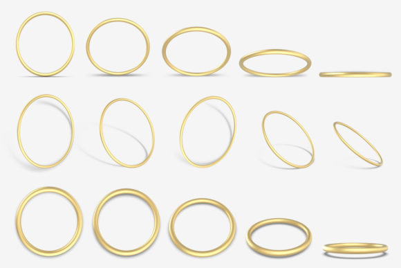 Elevating Visual Storytelling with Realistic Golden 3D Ring Assets