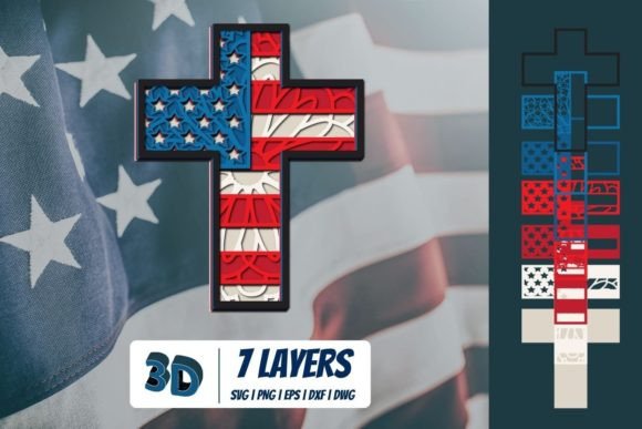 Evaluating the 3D American Cross SVG for Professional Crafting Projects