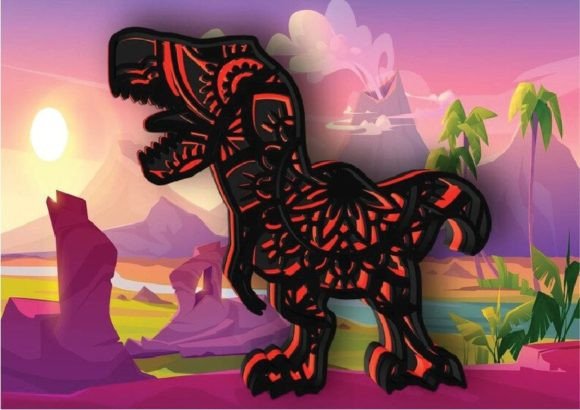 Evaluating the 3D Animal Mandala T-REX: A Practical Guide to Layered Dinosaur Designs for Laser Cutting