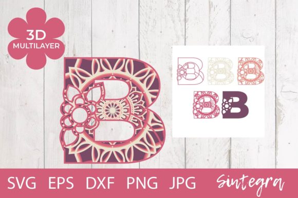 Evaluating the Floral Letter B Mandala 3D Multilayer for Crafting Projects