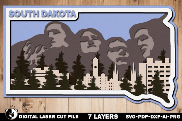 South Dakota SVG: 3D Laser Cut File Guide
