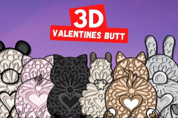 Unleash Creativity with the 3D Valentines Butt SVG Bundle for Modern Crafting