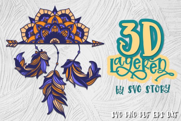 Unlock Creativity with 3D Dreamcatcher Mandala 13 SVG