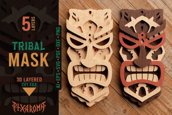 Unlocking Cultural Artistry with the Tribal Mask 3D Layered SVG Cut File